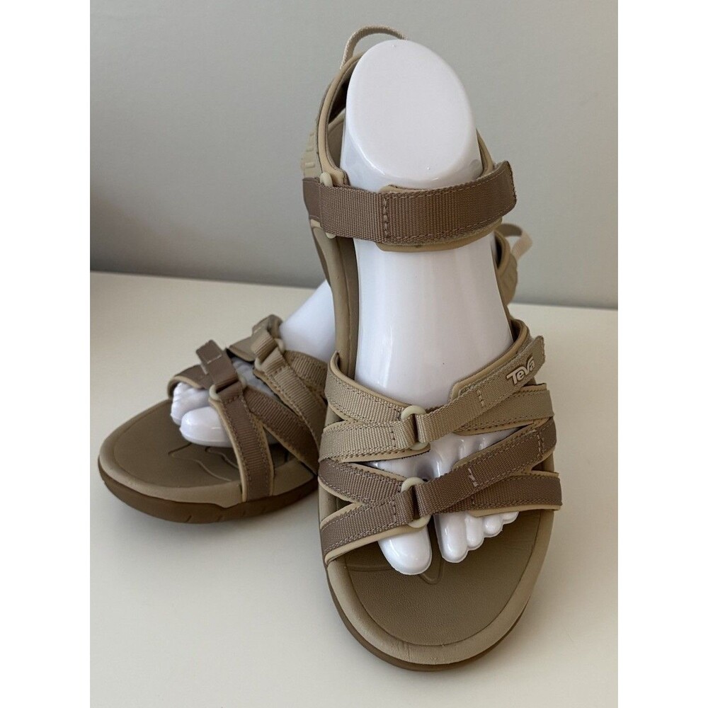 Teva Tirra Sport Sandal Beige Women's Size 9 M Adjustable Strap Comfort EUC